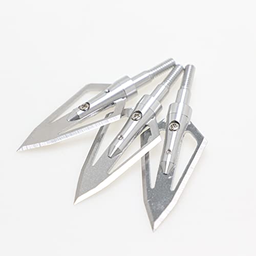 Simpotek Hunting Broadheads Crossbow Arrow Broadhead, 100 Grain Fixed 2 Blades Arrows Heads Archery Equipment Archery Accessories 12 Packs For Outdoor Hunting And Target-Red/Stainless Steel #TOP1