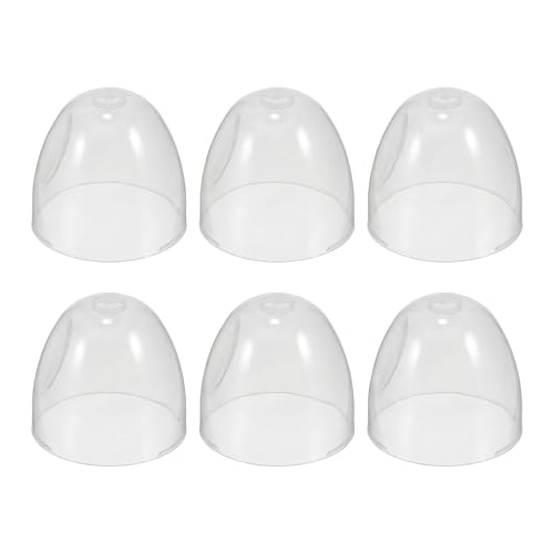 Toyvian Milk Bottle Caps Replacement 6 Pcs Clear Plastic Feeding Bottles Lids Replacement The Bottom Diameter is Approximately 6.2cm