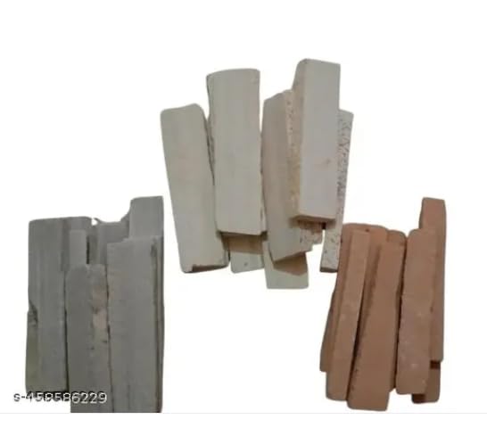 Subhsavitri 1kg Red, Black, White Slate Chips - Slate Pencil, Bar, Chalk - Earthy, Crunchy