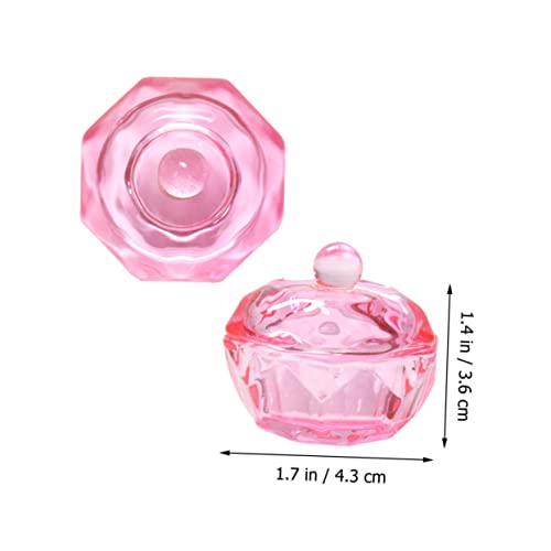 Baluue 2pcs Dappen Dish con Tapa para Manicura miniatura 3