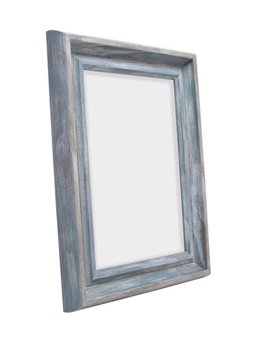 Image of GOLDEN PEACOCK Photo Frame PVC Body with MDF Back | Wall Hanging & Desk Display | Picture Frame for Gifts and Home Decor (Bluish Grey, Set Of 1)