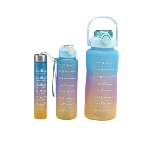 Kit 3 Garrafas Água Squeeze 2l Motivacional Academia Antivazament...