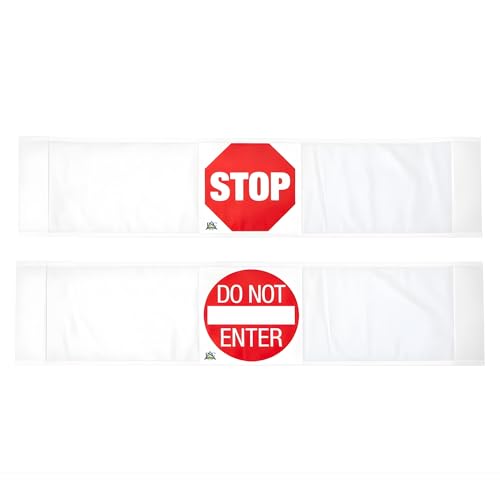 Secure Door Guard Safety Banner, 50' Width - Combination Stop Sign & Do Not Enter Sign - Wandering Prevention Caregiver Aid for Elderly Dementia Patients, Seniors in Nursing Homes, Hospitals