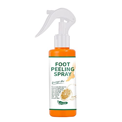 Spray Exfoliante Para Pies Con Aceite De Naranja/té Verde, Para Talones Agrietados, Piel Seca De Los Dedos Y Callosidades, Spray Exfoliante Hidratante Y Nutritivo (Orange 1pc)