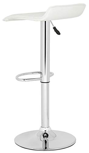Safavieh Home Collection Kemonti Blanco Butaco Ajustable Giratorio con Elevación a Gas 22.4-30.9 pulgadas miniatura 4