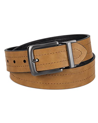 Image of Levi's Leather Men's Levis 40Mm Reversible Belt With Brushed Silver Buckle