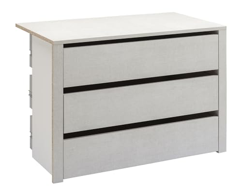 Composad | Cassettiera Interna per Armadi con 3 cassetti, Salvaspazio, Per Cabina Armadio e Camera da letto, (LxAxP) 72,3x69,3x50,9 cm, Colore Tessuto, Made in Italy