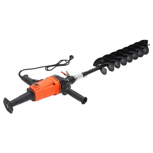 jiumxliu Tarière électrique enfichable - 120 mm - Double lame - Puissance : 1,9 kW - Pour le jardin, l'agriculture