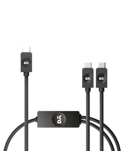 Image of DailyObjects SURGE Kevlar Core Twin Port USB-C 140W Charging Cable|USB Type-C|Fast Charging,480Mbps Data Transfer,Data Sync|Compatible with Android & iOS Smartphone,Earphone,Tablet /Ipad,Macbook,Black