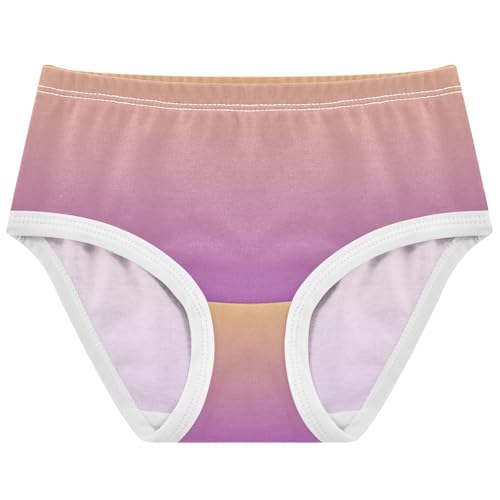 Joisal Yellow Dark Orchid Gradient Cute Panties Girl Toddler Underwear Floral Cotton Aesthetic Kids Undies Briefs 2t