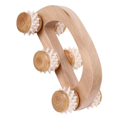 BAZEITFLOW Rodillo de Masaje de Madera para Muscular Masajeador Manual de Bola Rodillo para Cuello y Cuerpo Herramienta Portátil para Relajación Casa y Viaje