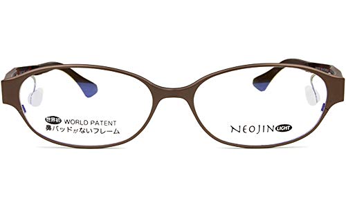 NJ3008 ネオジン NEOJIN ねおじん 鼻パッドなし 鼻あてなし 鼻バッドのない 跡のつかない メガネ 眼鏡 めがね (c.2 ブラウン) NJ3008 ネオジン NEOJIN ねおじん 鼻パッドなし 鼻あてなし 鼻バッドのない 跡のつかない メガネ 眼鏡 めがね (c.2 ブラウン)