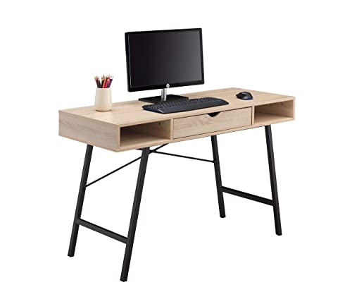 JJS Home Office Writing Desk with Drawers, Modern...