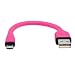 dCables Bendy & Durable Short Micro USB Charging Cable - 7 Inch - Pink - For Android