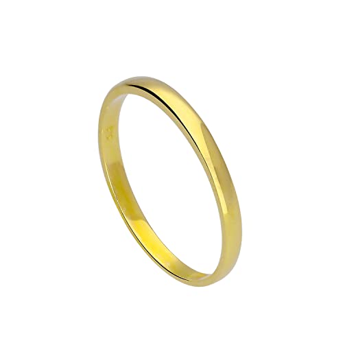 0 Fede di matrimonio di 2mm in oro giallo 9ct misura 9 - Disp. dalla 8 alla 23