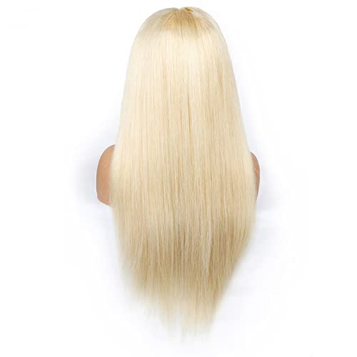 Aiokrtse 4X4 Lace Front Wigs 100% Human Hair Wig with Baby Hair Peruvian Hair Pre Plucked Free Part Straight Wig #613 Colour 12 inches - Image 2