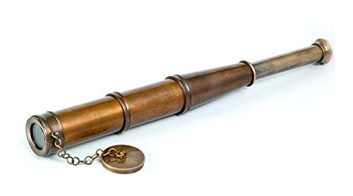 Nauticaz Nautical Brass Spyglass Telescope 14.5