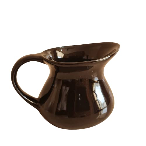 Image of 400 ml Ceramic Sauce Boat or Tea or Gravy Pot Microwave and Dishwasher Safe White (Mirakii 89)