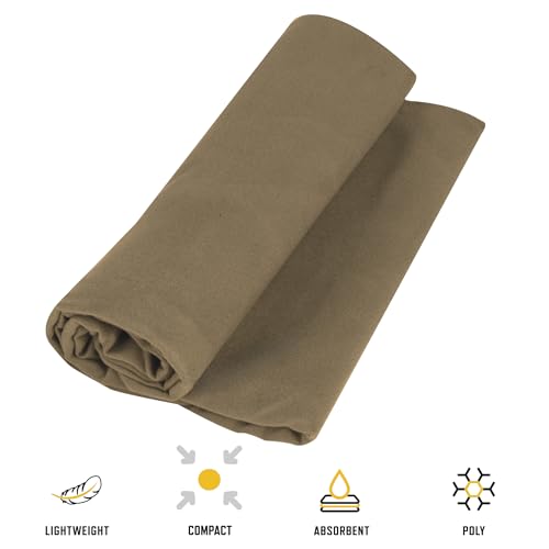 Serviette de camping en microfibres marron coyote 38x61 cm Rothco - 5