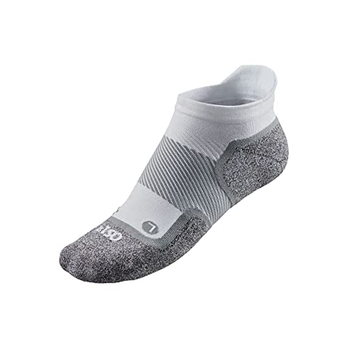 Road Runner Sports R-Gear OS1st Wide Ultimate Performance No Show Socks for Men and Women, White, L, (3 Pairs)4