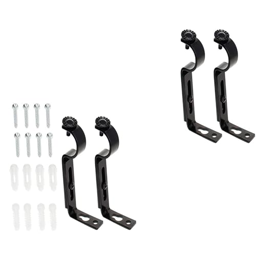 DOUDINGMAO 4 soportes ajustables para cortinero, soporte para barra de cortina de ventana