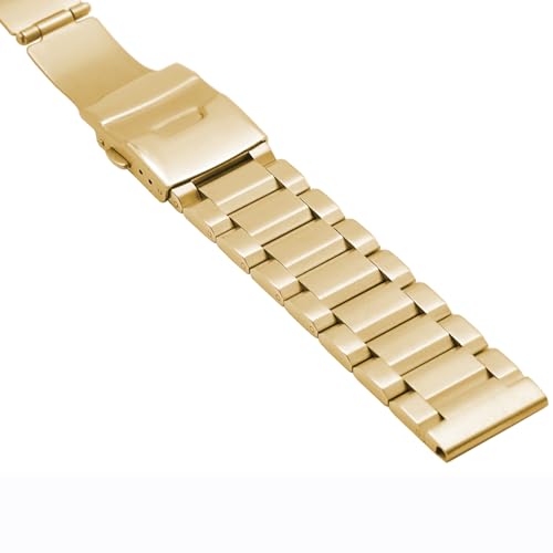 Bracelet montre acier inoxydable brossé massif chic avec boucle déployante - 7