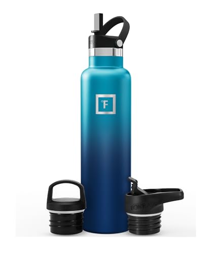IRON °FLASK Camping & Hiking Hydration Flask with Straw, BPA-Free Insulated Stainless Steel Sports...