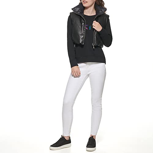 DKNY Women's Warm Edge Cropped Sportswear Vest2
