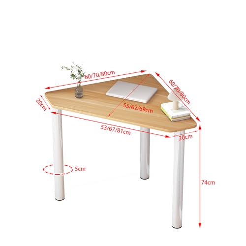 Table d'écriture triangulaire blanche 80x80cm pour petit espace - 2