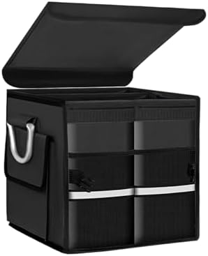 Organizador de porta-malas com tampa, organizador de carro Oxford...