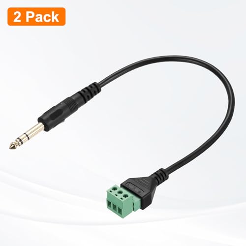 Cable con conector Jack 6.35mm y terminal de tornillos, pack de 2 miniatura 3