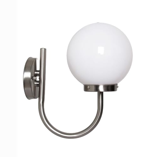 XMKJC Outdoor Wall Light Fixture, Stainless Steel Base with Globe