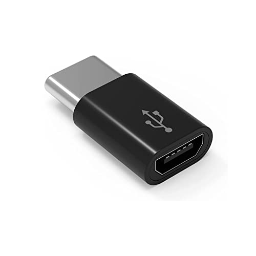 Affaires-Plus Adaptateur USB Type C, Micro USB Femelle vers USB Type C Mâle Connecteur de Charge Rapide Compatible avec Toutes Les Marques Célèbres | Sûr et fiable (1, Black) Cover