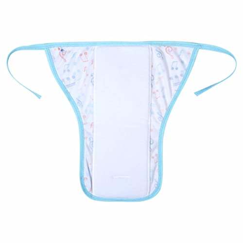Image of Printed Cotton Hosiery Washable & Reusable Adjustable Cloth Langot Diaper with Insert Cushioned Padded Nappy Tying Langot for Babies- Pack of 15 (Medium, Multicolor)
