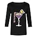 Carnival Costumes for Women,Mardi Gras Shirts for Women 3/4 Sleeve Fashion Funny Graphics Crewneck Blouses 2026 Trendy Carnival Pullover Tops