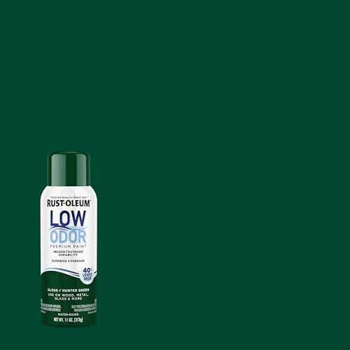 Image of Rust-Oleum Low Odor Premium Spray Paint, 11 oz, Gloss Hunter Green
