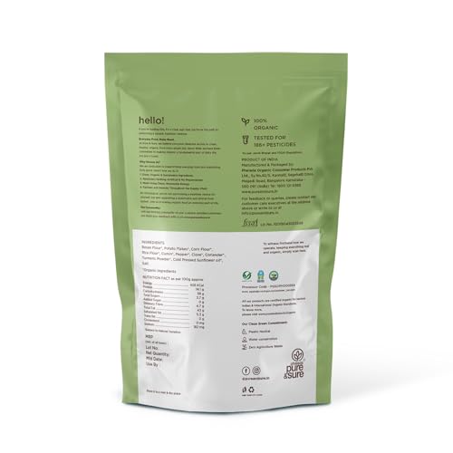Image of Pure & Sure Organic Aloo Bhujia Namkeen 120gm| Ready to Eat Snacks | Crispy & Light | No Artificial Flavors & Colors
