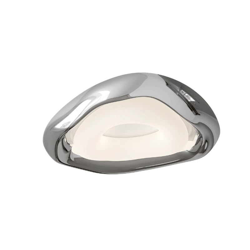 Plafonnier minimaliste moderne argenté avec technologie LED