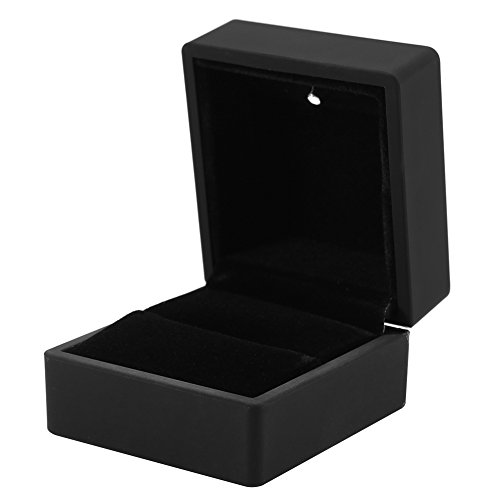 Bewinner Caja para Joyas, Estuche para Anillo/Colgante/Pulsera/Collar con Luz LED Estuche de Exhibición de Joyería Caja de Almacenamiento Caja de Presentación Bandejas