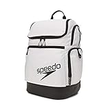 Speedo Mochila Unisex Grande Teamster 2.0 de 35 litros, Blanco/Negro