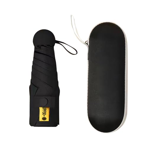 Teksome Parapluie de Poche Anti UV | Bloc UV Parapluie de Voyage Compact,Protection Pluie et Soleil Accessoire Extérieur pour Femme Homme Randonnée Camping Voyage
