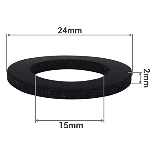 SKIR'CO (6 pcs) Rubber 3/4" Washers, Sealing Washers, Rubber Flat Washers, Plumbing, Black - Image 3