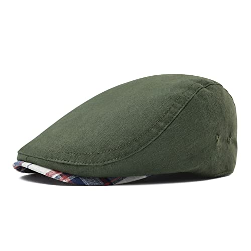 Jangoul Linen Cap Irish Flat Cap For Men Fitted Newsboy Cap Adjustable Ivy Gatsby Hat cover