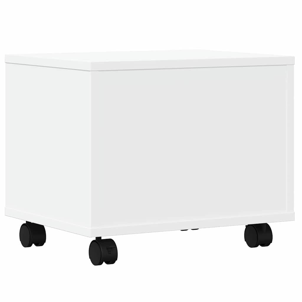 vidaXL Druckerständer mit Rollen Weiß 41x32x34,5 cm