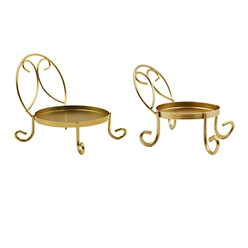 2 soportes de metal para plantas resistentes para macetas, interiores y exteriores, de metal, a prueba de herrumbre, para decoración de contenedores de jardín, para el hogar, interiores y exteriores Cover