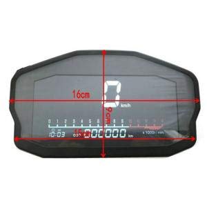 Universal Motorcycle Speedometer Tachometer Digital, Lcd Fuel Level Display Water Temperature Turn Signal For All Style Motorcycle, 2 4 Cylinder #TOP5