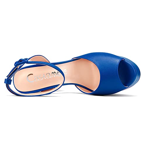 Castamere Women Chunky Block High Platform Heel Peep Open Toe Sandals Ankle Strap Slingback Buckle Party Shoes4