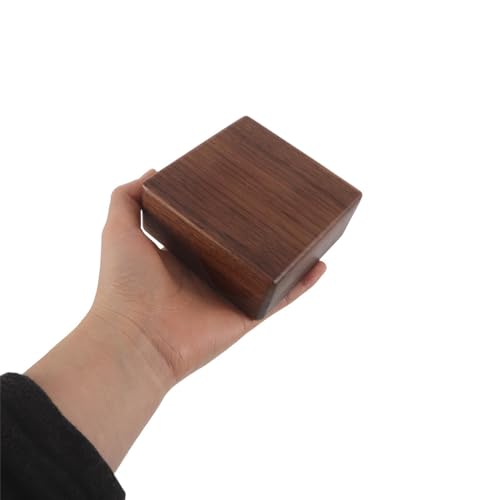 Caja de madera natural Hemobllo de 9 cm, organizador elegante con acabados artesanales 4