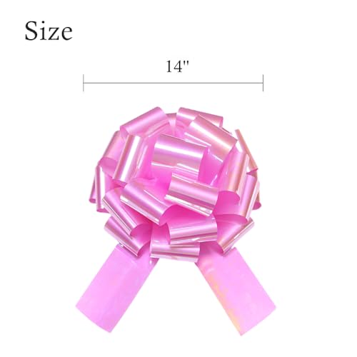 Image of 1Pcs Big Pink Bow for Gift,14 Inch Big Bow for Bike Giant Pink Bow,Great Gift Bows for appliances,Bikes,Table Decorations and Party Events (Light Pink)