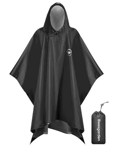 Beesgarden Leichter Wasserdichter Regenponcho mit TPU-Beschichtung, 8000mm Wasserdichte Bewertung, Damen Herren Tragbares Atmungsaktiver Wiederverwendbar Regenjacken für Camping Wandern Fahrrad Angeln Beesgarden Leichter Wasserdichter Regenponcho mit TPU-Beschichtung, 8000mm Wasserdichte Bewertung, Damen Herren Tragbares Atmungsaktiver Wiederverwendbar Regenjacken für Camping Wandern Fahrrad Angeln